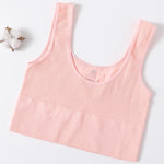Women Crop Top Seamless Underwear Ribbed Bralette O Neck Bra Tops Female Bra Crop Top Fashion Tanks Top Streetwear Camisole