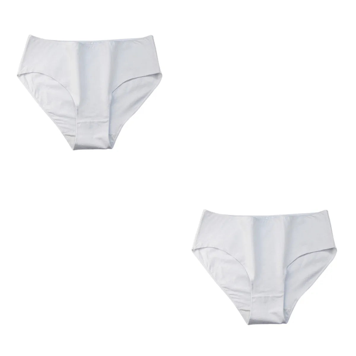 2PCS/Set Cotton Briefs Women High Waist Underpants Solid Color Lingerie Female Comfot Breathable M-2XL Panties Intimates