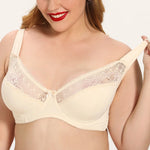 Plus Size Lace Bras For Women Lager Sexy Push Up Bra Bralette Comfortable Underwired Underwear Lingerie Tops BH D DD E F G Cup