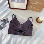 Women Tube Top Seamless Bra Crop Top Solid Color Sports Sexy Lingerie Active Bra Tops Underwear With Removable Pads