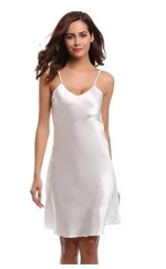 Oversize 3XL 4XL Female Satin Nightgown Lady Sexy Spaghetti Strap Night Dress Women Nighties Sleeveless Sleepwear Nightwear