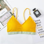 Women Padded Bras Top Seamless Bra Tank Top No Rims Underwear Summer Tube Top Female Sexy Lingerie Backless Brassiere