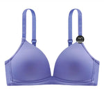 Thin Triangle Cup Bra Non-removable Shoulder Straps Women Underwear Deep-V Adjusted Brassiere Without Steel Ring Sleep Bralette
