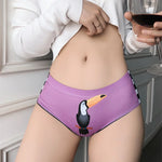 Cute Donut Print Women Panties Low Waist Cotton Briefs "I'm So Sweet" Letter Graphic Underwear Sweet Style Lingerie