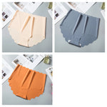3Pcs/Set Women Ice Silk Panties Wavy Trim Seamless Underwear High Waist Panty No Show Briefs Invisible Ladies Lingerie M-XXL