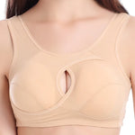 Breathable Cotton Bra No Rims Seamless Women's Underwear With breast pads Gathers Bralette Comfortable Sleeping Brassiere