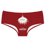 Christmas Tree Santa Snow Print Women's Underpants Original Xmas Pattern Ladies Panties Elastic Waistband Female Briefs