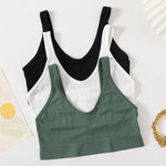 Seamless Bras For Women Sports Underwear Wire Free Bralette Female Lingerie V-neck Brassiere Push Up Sexy Crop Tops