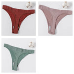 3Pcs/Set Women Brazilian Panties High Rise G-string Thongs Female Underpants Sexy Lingerie Sports Seamless Underwear M-XL T-Back