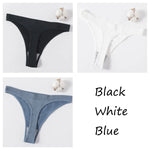 3Pcs/Set Women Brazilian Panties Low-Rise Thong Comfort T-back Underwear Sexy Lingerie High-Stretch Ｇ-string Multi Color M-XL