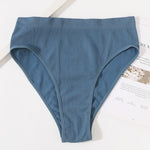 1Pc High Waist Panties Women Seamless Briefs High-Leg Cut Underpants Female Sexy Lingerie Solid Color Sport Underwear Panty S-L
