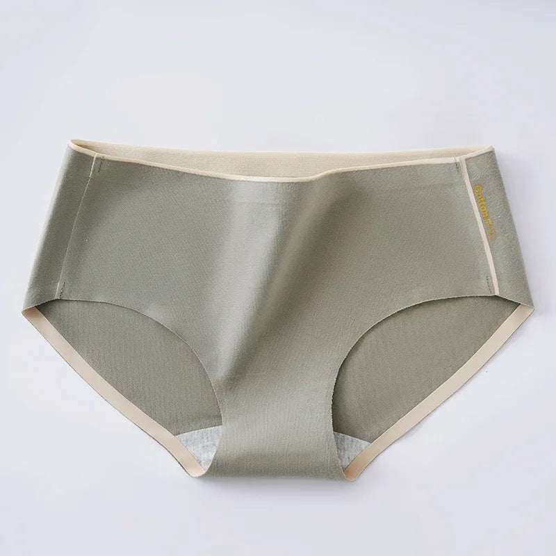 1 Pack Seamless Panties for Women Comfort Underwear Low-Rise Lingerie Ladies Cotton Crotch Briefs M-XL