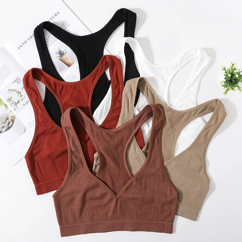 Seamless Bras For Women Bra Tops Wirefree Brassiere Unlined Deep Vneck Bra Comfort LingerieBralette Top Female Underwear