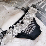 Women's Sexy Bandage Lace-Up Transparent Panty Seamless Cotton Crotch Briefs Buttocks Wrap Knickers Lady Underwear