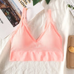 Women's Crop Top Ribbed Tube Top U-Back Comfort Bra Streetwear Camis Sexy Lingerie Seamless Underwear Sports Tank Bralette M-XL