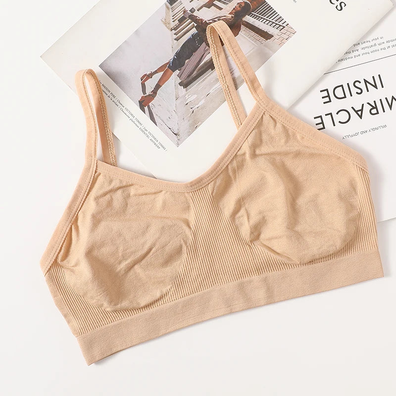 Women Tank Crop Top Female Seamless Underwear Backless No Pads Unlined Sexy Lingerie Comfort Woman Top Camisole