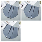 3Pcs/Set Women Ice Silk Panties Wavy Trim Seamless Underwear High Waist Panty No Show Briefs Invisible Ladies Lingerie M-XXL