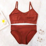 Women Seamless Bra And Panties Set Non-Wire Push-Up Bralette Female Low-Waist Thongs T-back Panties Sexy Lingerie Underwear Set