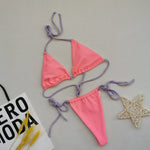 2025 Polka Dot Mini Micro String Bikini Women Swimsuit Female Bikinis Brazilian Swimwear Two Pieces Bikini Set Bathing Suit Swim