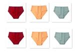 6Pcs/Set Women High Waist Cotton Briefs Breathable Panties Seamless Edge Comfort Underwear Solid Color Soft M-2XL Intimates