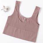 Women Crop Top Seamless Underwear Ribbed Bralette O Neck Bra Tops Female Bra Crop Top Fashion Tanks Top Streetwear Camisole