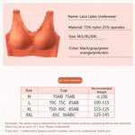 Thailand Latex Wireless Lace Bra – Push-Up, Seamless, Removable Pads, Beautiful Back Design for Daily Wear & Sleep