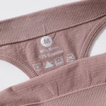 Women Ribbed Bra And Panties Set Seamless Bra Low Rise Thongs Sexy Lingerie Set Comfort Wire Free Tops Female Underwear
