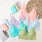 Women Sports Bra And Panties Set Seamless Bra U-Back Crop Top High Rise G-String Panties Thongs Underwear Sexy Lingerie Set