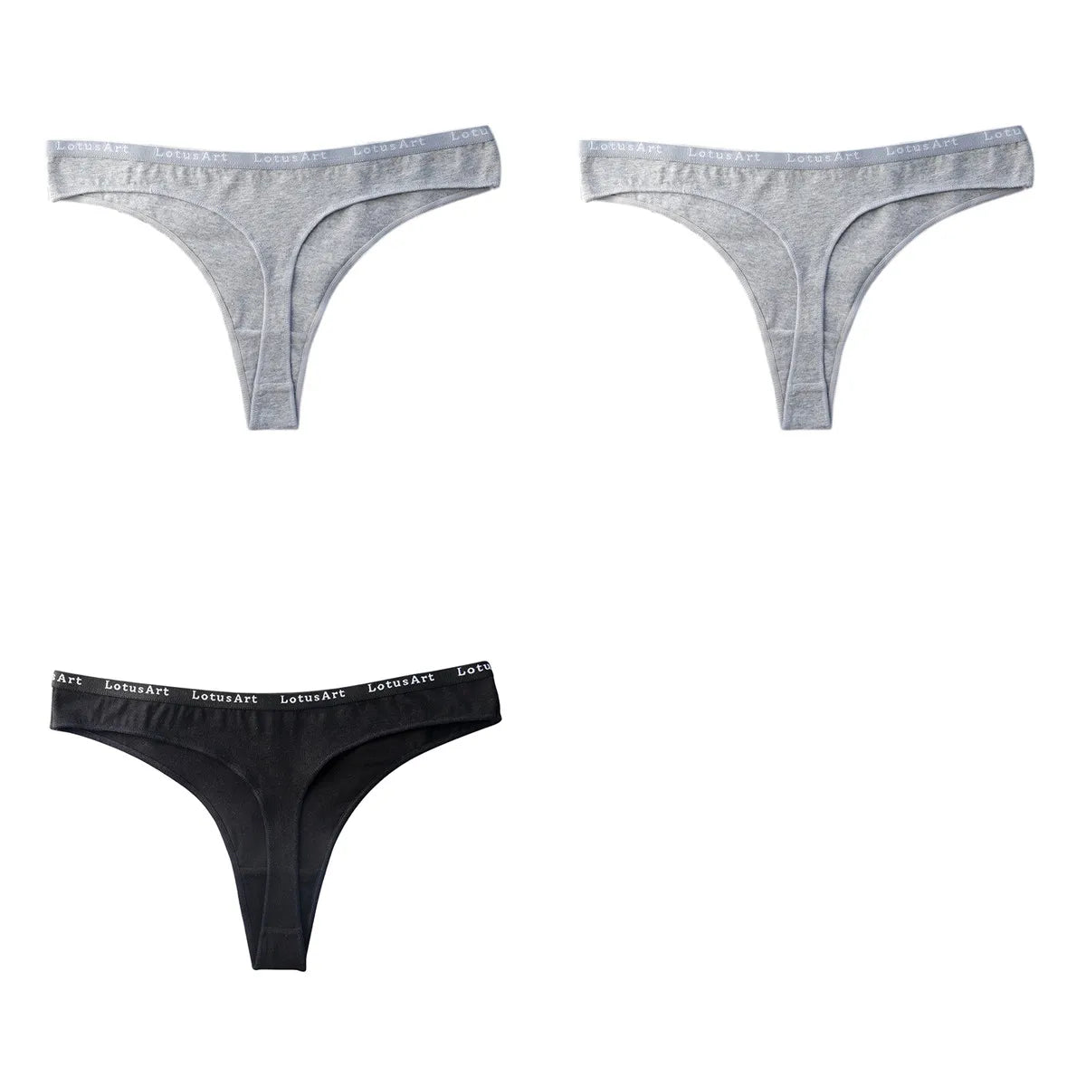 3Pcs/Set Cotton Panties Sexy G-string Low Rise Panties Women Seamless Underwear Set Female Underpants Breathable Lingerie Panty