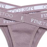 Women's Low Waist Bikini Briefs Seamless Thongs Panties Female Cotton G-String Underwear Ladies Letter Belt Lingerie M-XL Girls