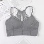 Women Tank Crop Top Seamless Underwear Lace Cropped Crop Tops Female Intimates Sexy Lingerie Plus Size Padded Camisole Femme