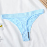3Pcs/Set Women Brazilian Panties Low-Rise Thong Comfort T-back Underwear Sexy Lingerie High-Stretch Ｇ-string Multi Color M-XL