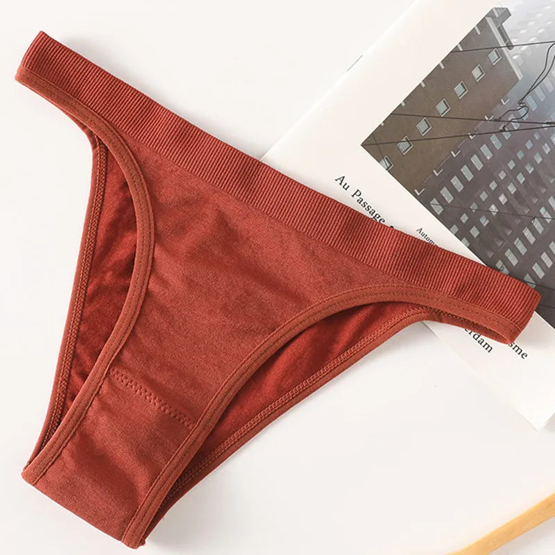 2PCS/Set Seamless Women Brazilian Panties Female Underpants High Leg Cut Underwear Sexy Lingerie Bikini Sports Briefs M-L