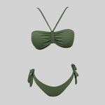 ZTVitality Solid Ribbed Lace Up Sexy Bikini 2026 New Padded Bra Low Waist Brazilian Swimsuit Female Swimwear Women Bathing Suit