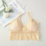 Lace Bralette Women Bras Tube Top Sexy Lingerie V Neck Crop Tops Underwear Cropped Bra Female Tank Crop Top