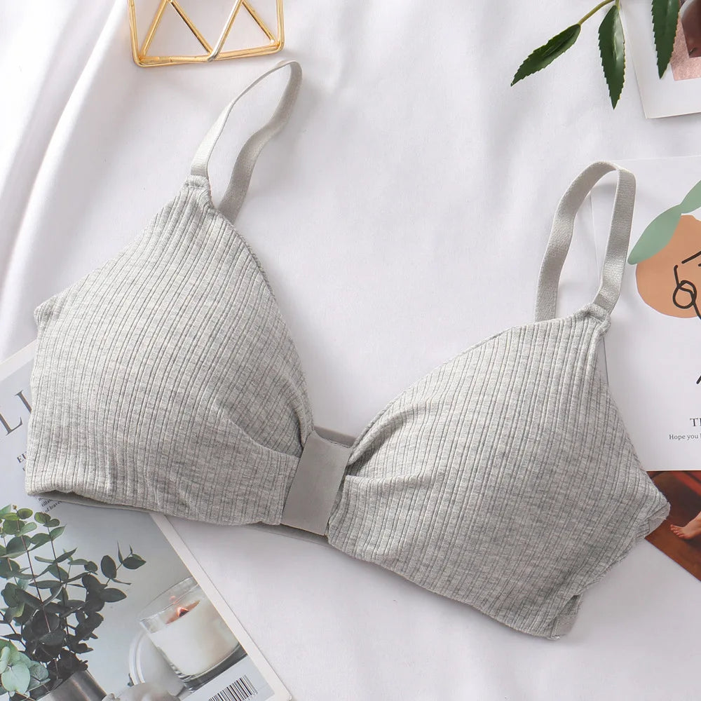 Push-Up Bras for Women Sexy Adjustable Straps Brassiere Wire Free Bra Seamless Underwear Solid Color Lingerie One Size