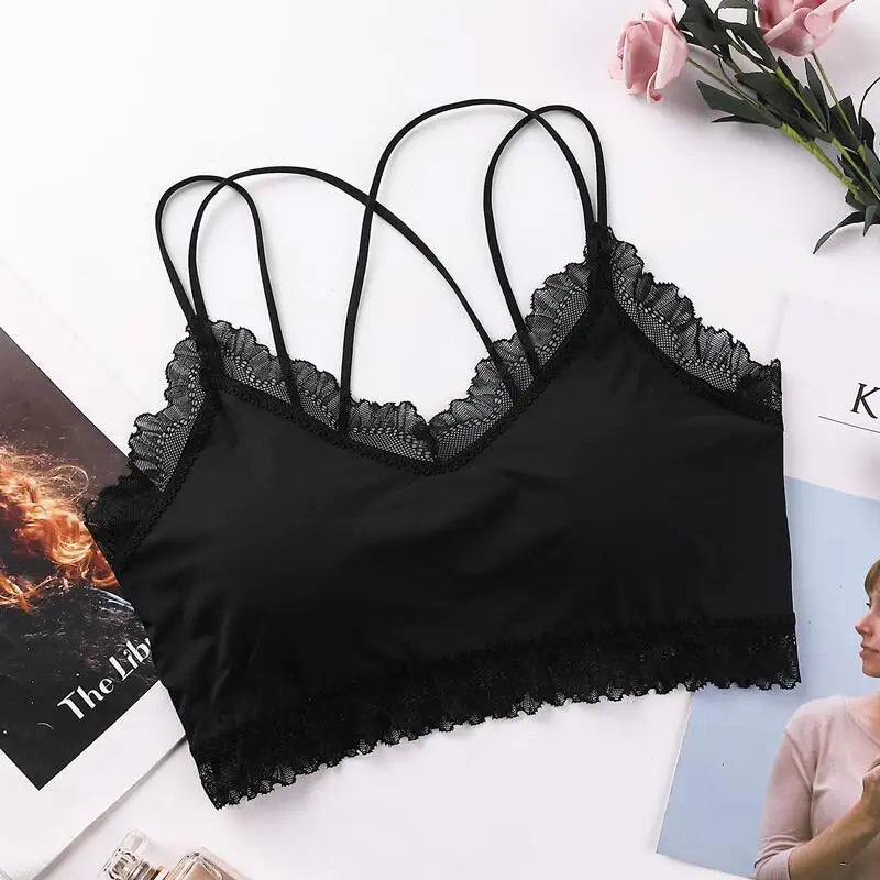 Sexy Leopard Print Women‘s Underwear Set Temptation Lace Bralette Wire Free Push Up Brassiere Female Lingerie 2-Pieces Suit