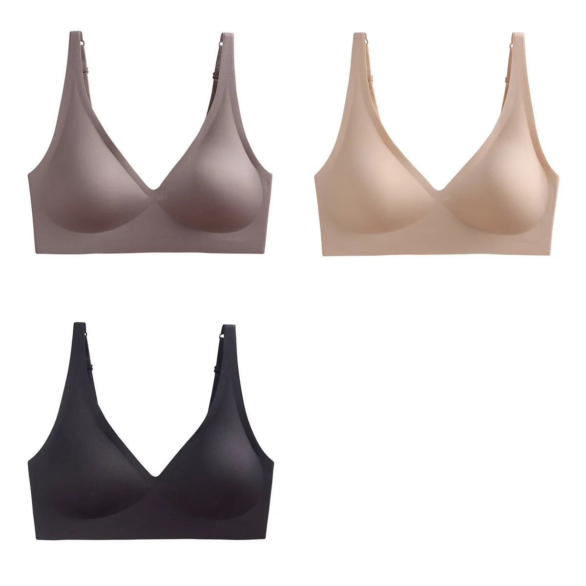 3Pcs/Set Seamless Bras Wire Free Brassiere Women Underwear Female Sexy Lingerie Plunge Underwear & Sleepwears Intimates