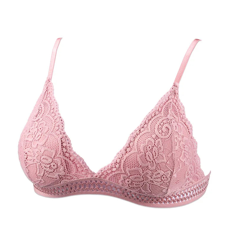 Women Lace Bralette Push Up Bras Female Wire Free Brassiere Backless Underwear Push-Up Bra Removable Pads Sexy Lingerie
