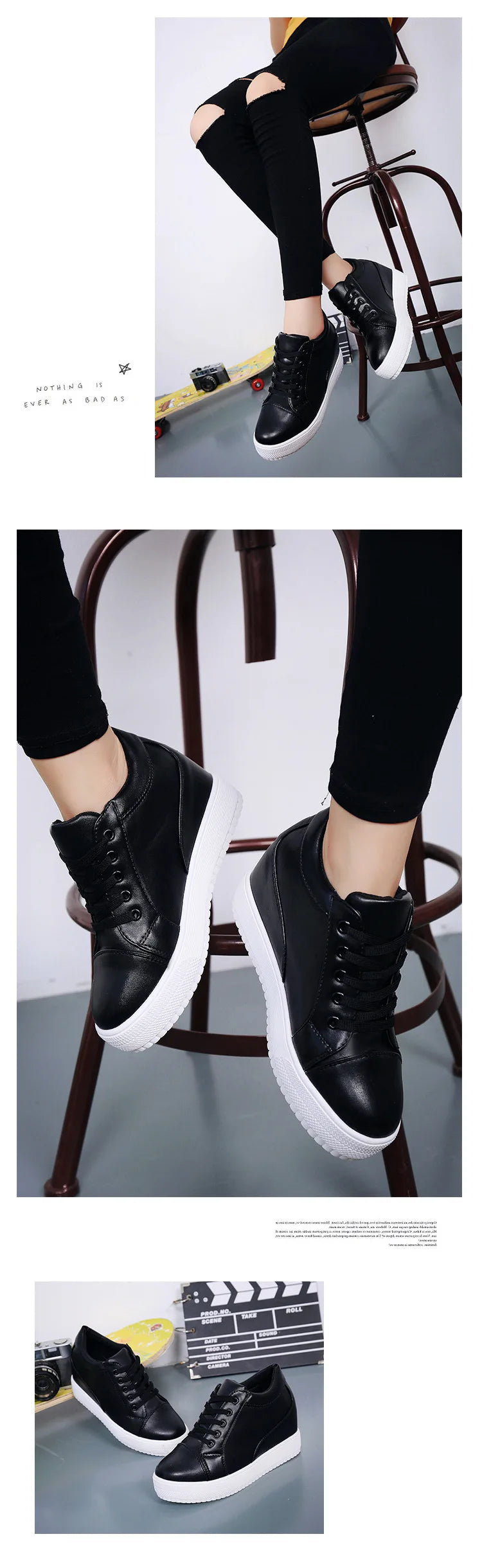 hot White Hidden Wedge Heels sneakers Casual Shoes Woman high Platform Shoes Women's High heels wedges Shoes For Womenbn54