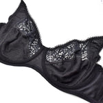 Lager Bosom Lace Perspective Bra For Womens Sexy Lingerie Underwire Embroidery FloralBralette Plus Size Brassiere Top