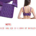 Sexy Lace Bra Plus Size A B C D Cup Underwire Gather Adjustment Plunge Lingerie Bras For Women Embroidery Underwear BH Top