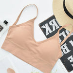 Women Sports Bra Tube Top Push-Up Bra Padded Crop Top Seamless Underwear Female Streetwear Tank Tops Removable Pads Camisole