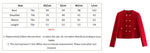 Foridol Double Breasted O Neck Short Blazer Skirt Sets Two Pieces Office Ladies Red Winter Thick Cozy Suits Elegant Blazer Top