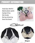 Plus Size Lace Bras For Women Lager Sexy Push Up Bra Bralette Comfortable Underwired Underwear Lingerie Tops BH D DD E F G Cup
