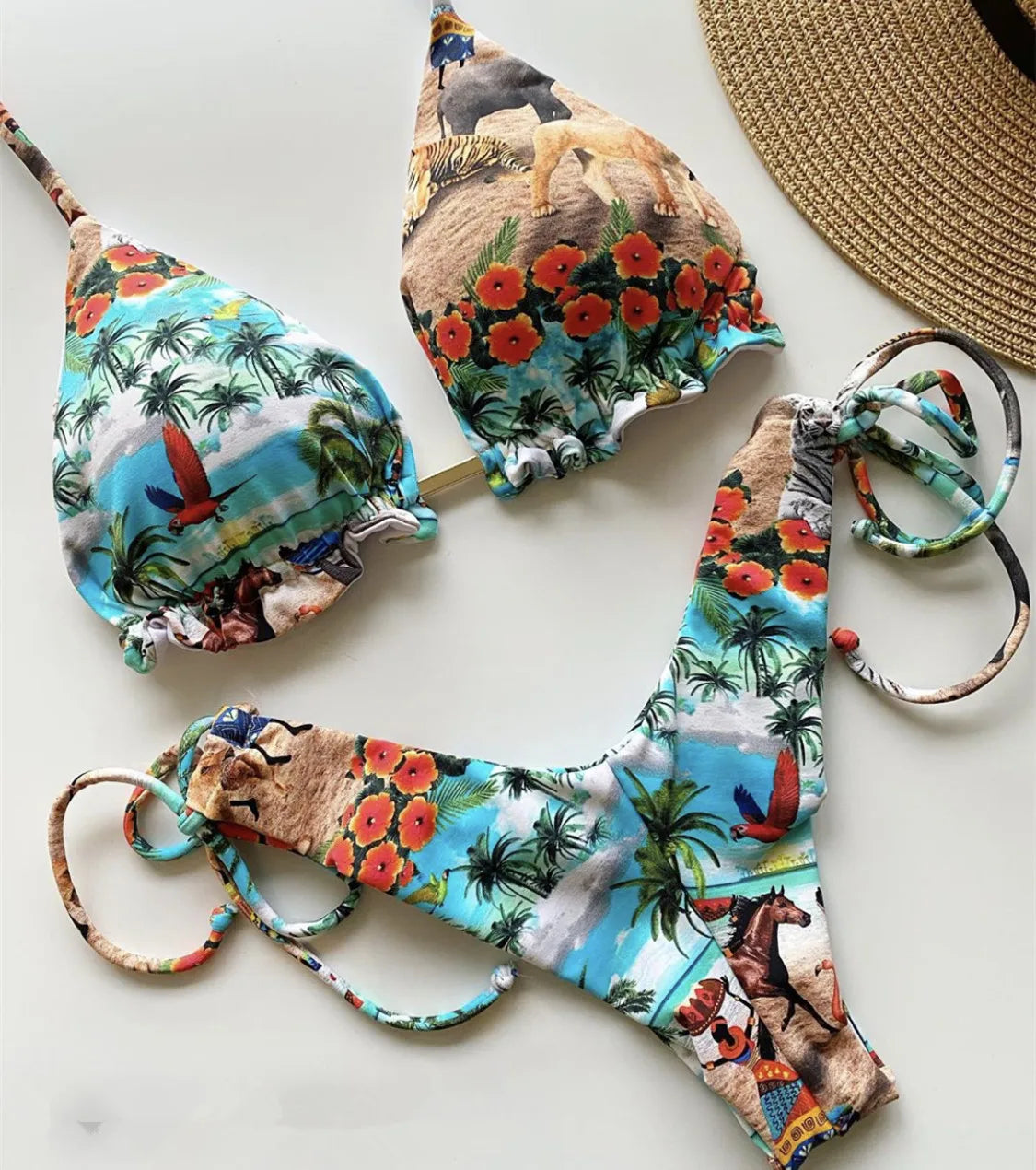RUOTONGSEPT 2023 Popular Womens Beachwear Sexy Bikinis Set Hot Sport Swimwear Push-Up Padded SwimsuitExquisite Bather Swimwear