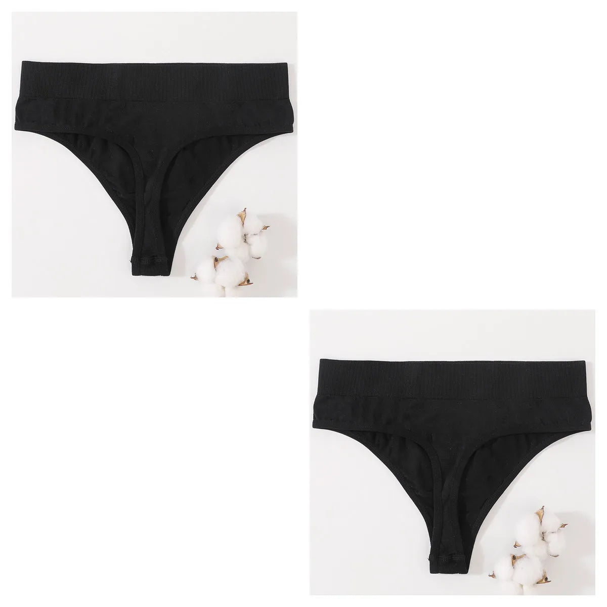 2Pcs/Set Women Panties High Waist Panties Sexy Bodyshaper Thongs Female Underpants Seamless Underwear Sports G-string Intimates