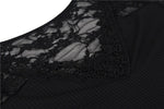 Bodysuits Women Top Fashion V Neck Lace Skinny Lingerie Leotard Black Mesh Salopette Teddy Femme Horn Sleeves Rompers Jumpsuits