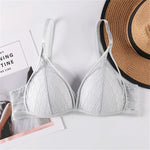 Sexy Deep V Lace Bra Thin Cup No Underwire Comfortable Daily Wear for Small Breasts Women's Fashion Underwear