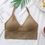 3Pcs/Set Women Sexy Crop Tops Seamless Bra Female Streetwear Sport Crop Top Tee Solid Color Underwear Lingerie Push Up Bra